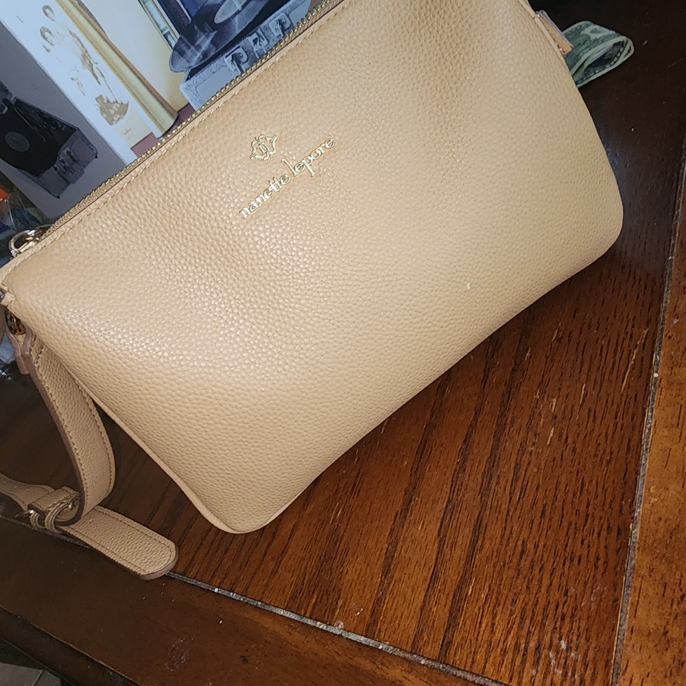 Nanette Lepore Tan Leather Crossbody Bag